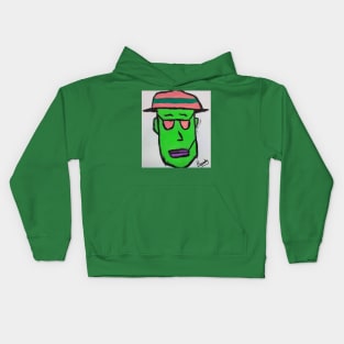 Green Lizard Man Kids Hoodie